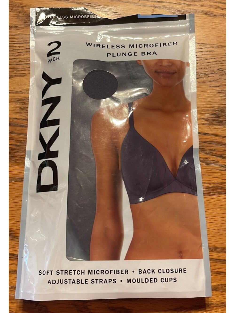 NWT DKNY wireless microfiber plunge bra size Large